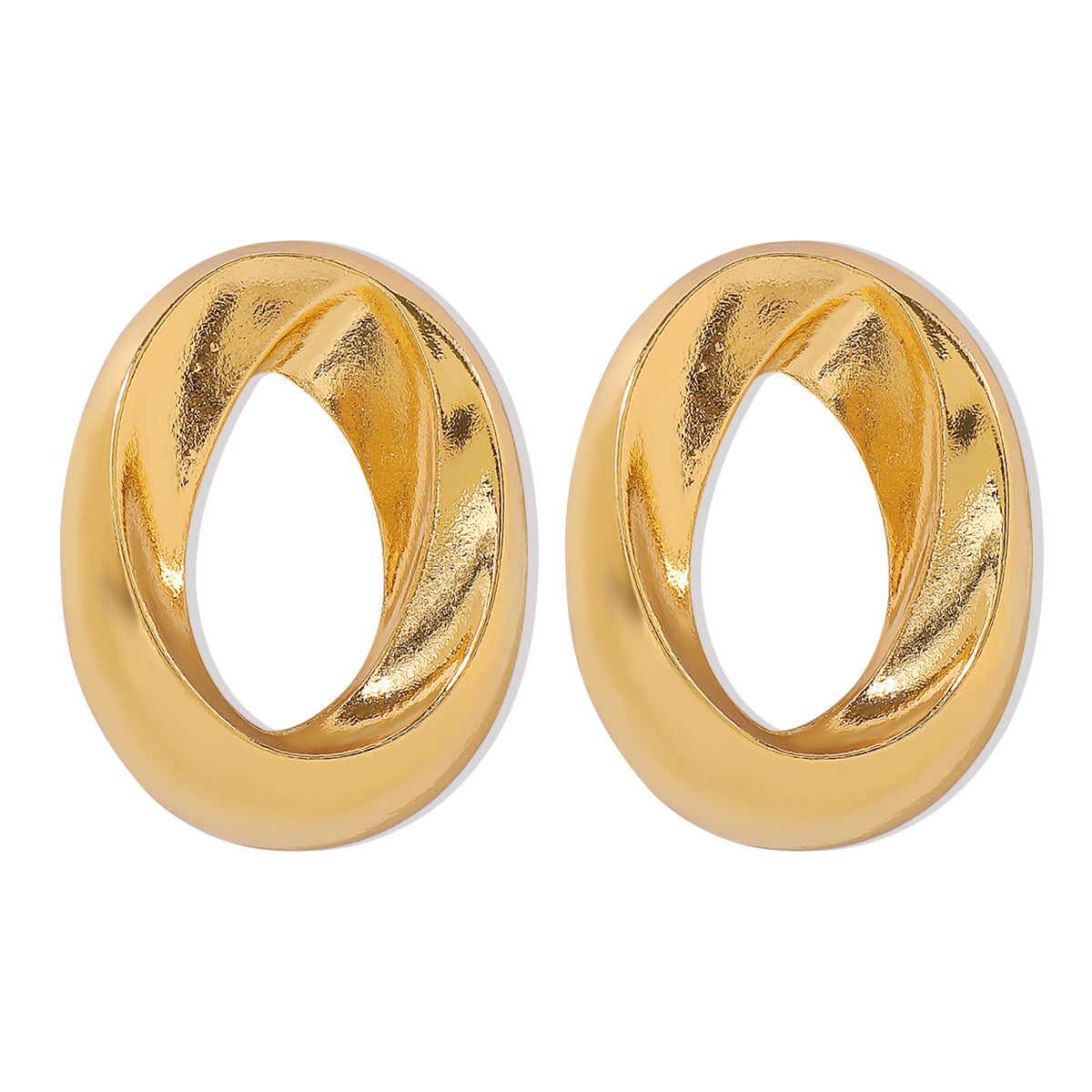 Orecchini a cerchio in metallo geometrici vuoti retrò dolci e audaci e collana con ciondolo in cordino di cera nera regolabile da donna