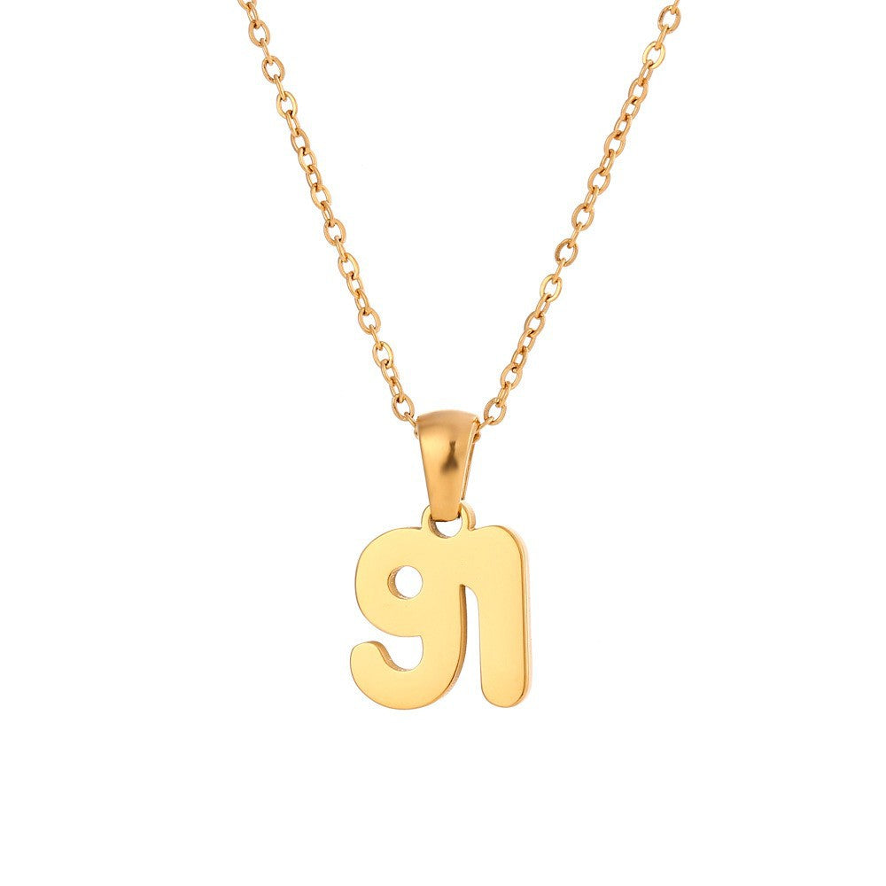 Collana Pendente Geometrica Minimalista da Donna in Acciaio Inox con Placcatura in Oro 18K e Finitura Smaltata