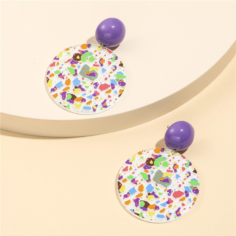 Orecchini a perno in acrilico con grazioso fiore margherita per bambini con perni in argento 925, design a fantasia floreale