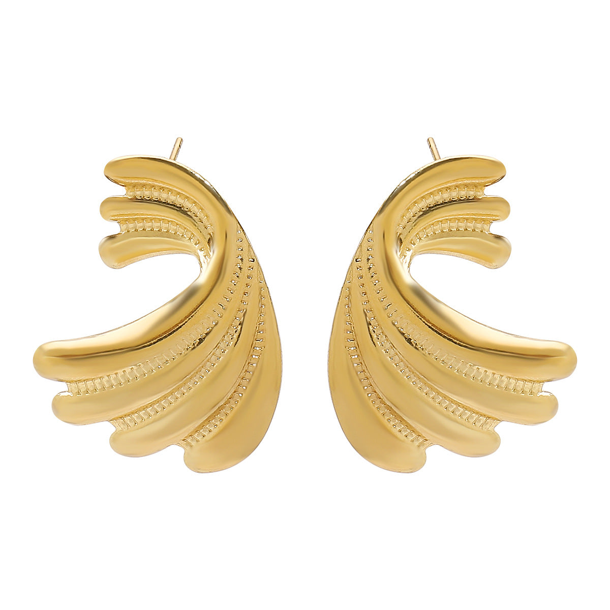 Orecchini geometrici vintage da donna, borchie in lega con finitura placcata, gioielli minimalisti per tutti i giorni