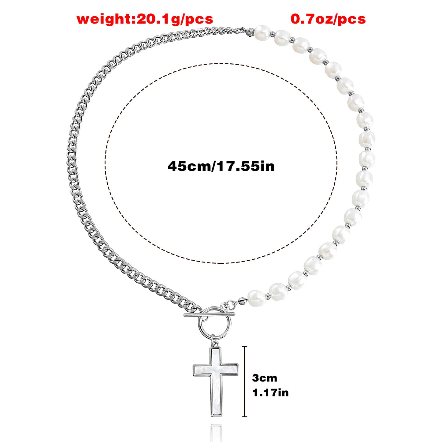 Minimalist Geometric Cross Pendant Necklace in Alloy with Electroplated Finish for Women