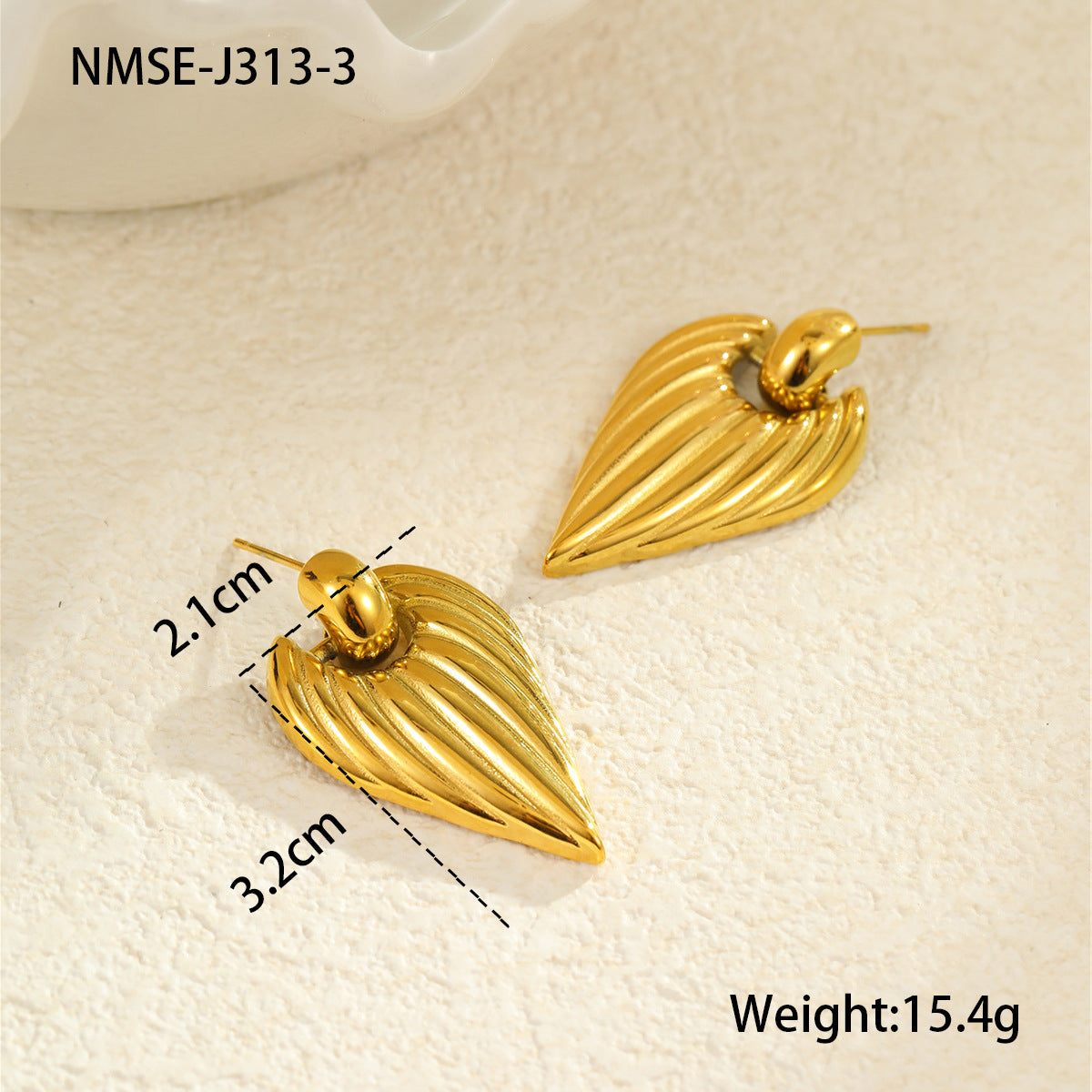 Pendientes de Tachuela de Acero Inoxidable Geométricos con Textura de Rombo y Acabado Chapado para Mujer