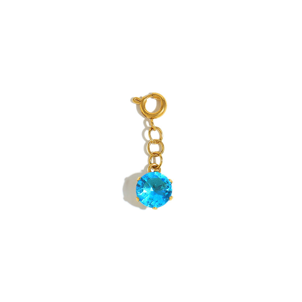 Geometric Heart Pendant with Spring Clasp in Stainless Steel Plated with 18K Gold for Fashionable Office Wear