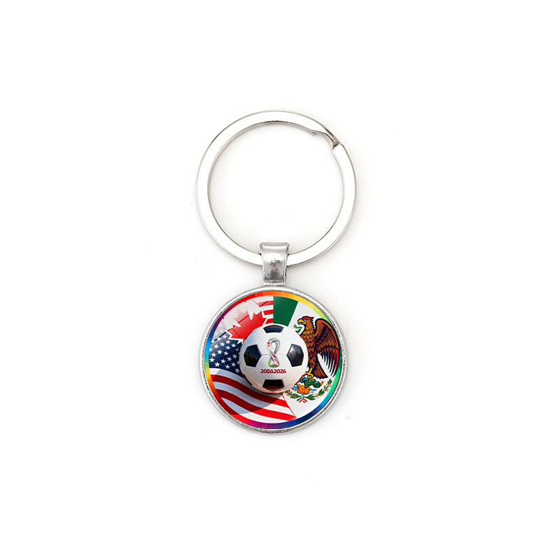 Alloy Keychain with Time Gem Pendant