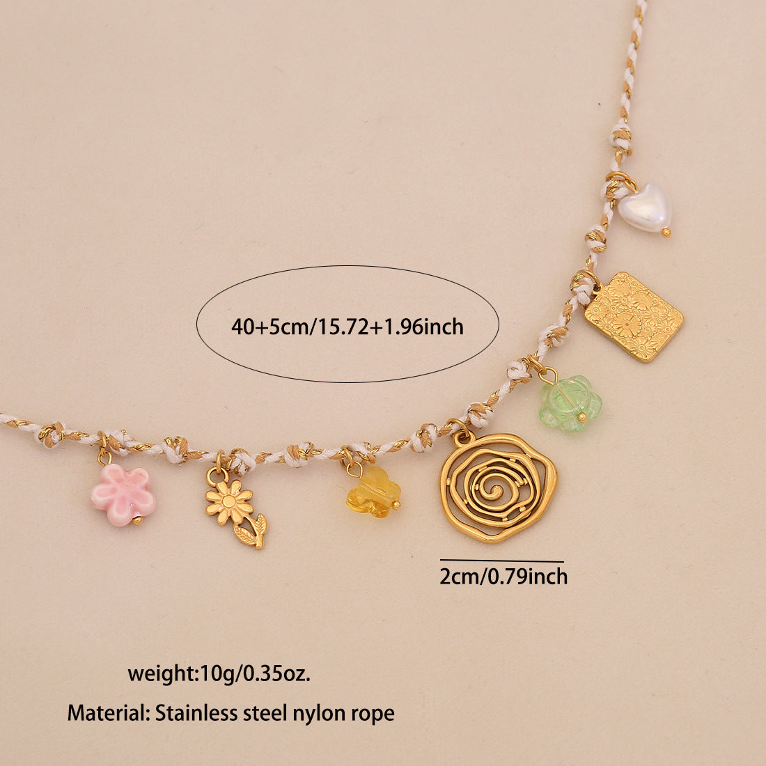 Bohemian Handmade Starfish and Seashell Pendant Necklace for Women Stainless Steel Beach-Themed Jewelry