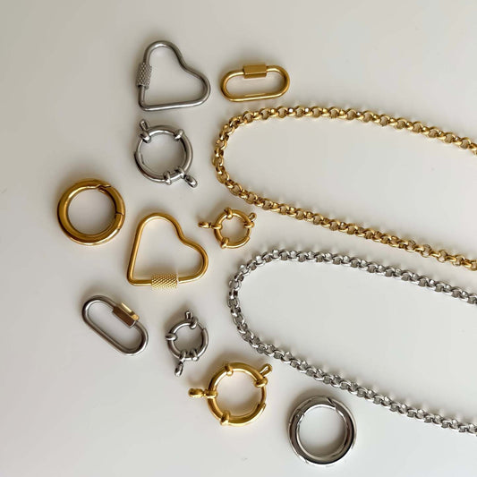Vintage Geometric Stainless Steel PVD Plated Corn Chain DIY Charm Bar Necklace
