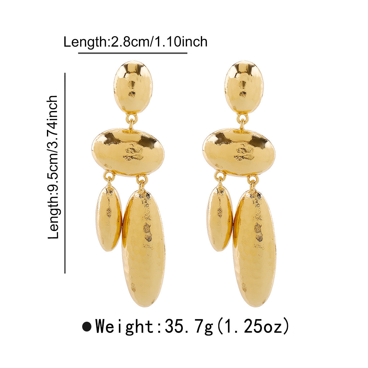 Elegantes pendientes geométricos de aleación para mujer con estilo moderno y sofisticado y diseño contemporáneo minimalista