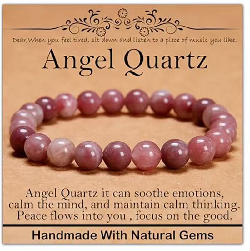 Minimalist Natural Stone Beaded Bracelet Unisex Geometric Round Handmade Jewelry Gift