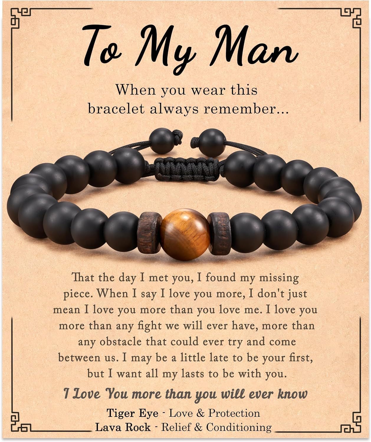 Minimalist Matte Round Geometric Natural Stone Beaded Bracelet Unisex Business Casual Wristband