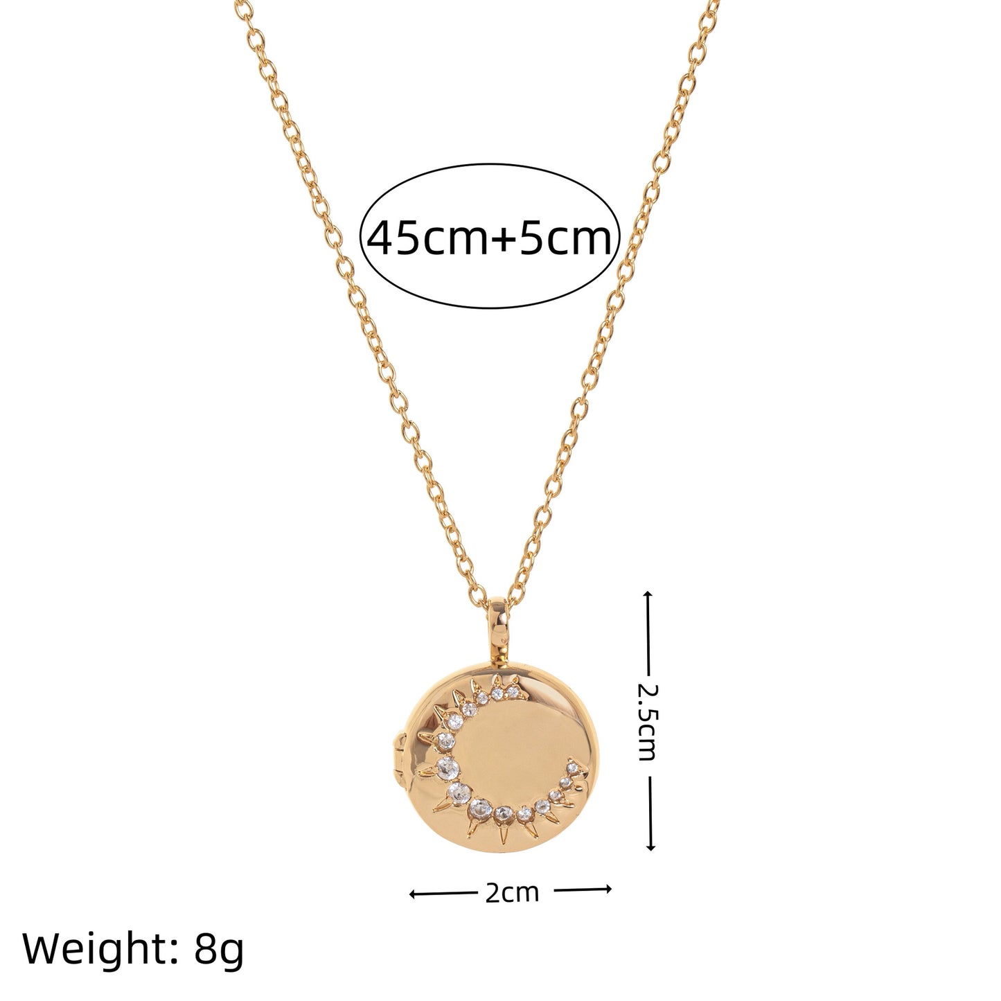 Vintage Star-Shaped Copper Necklace with Gold Plating, Adjustable Clasp Pendant for Unisex Wear