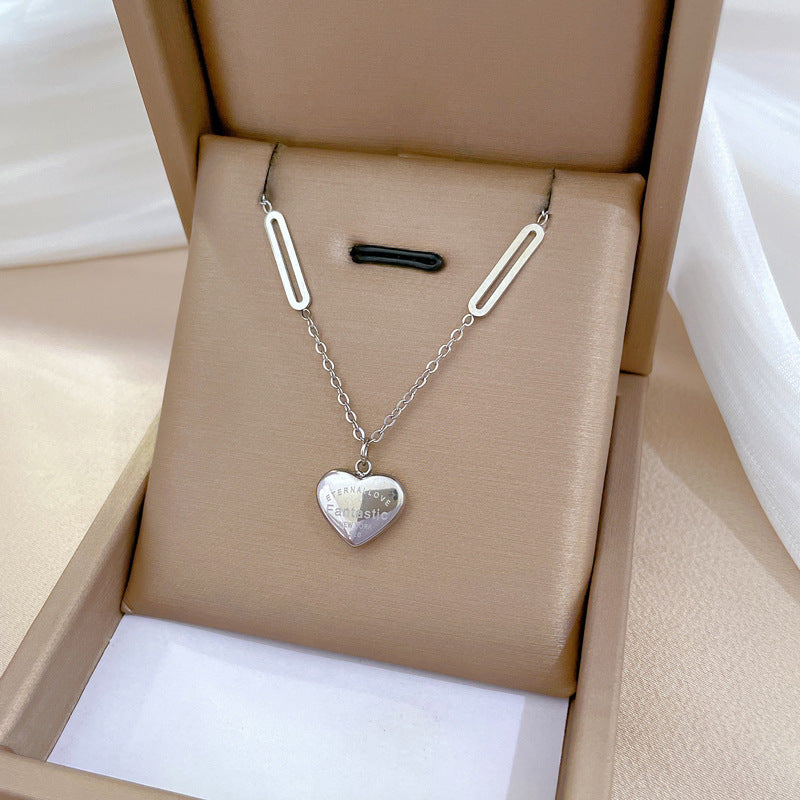 Collana in acciaio al titanio geometrica minimalista per unisex con catena irregolare