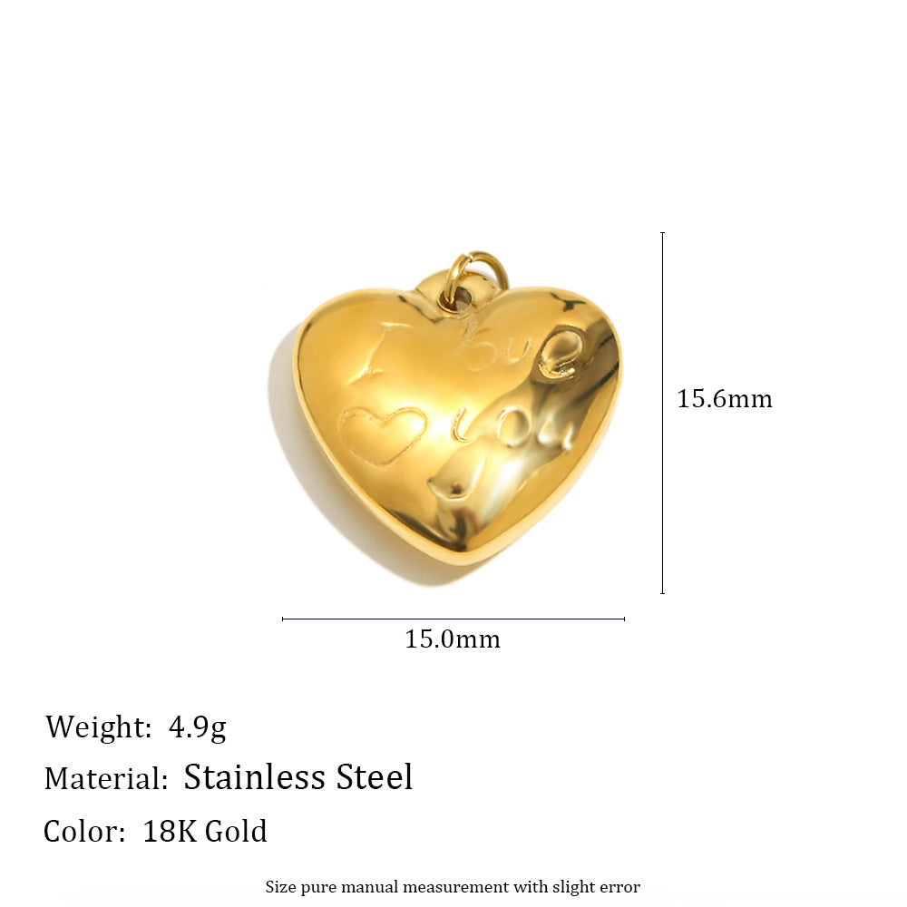 18K Gold Plated Stainless Steel Bow Star Charm Bar for Women