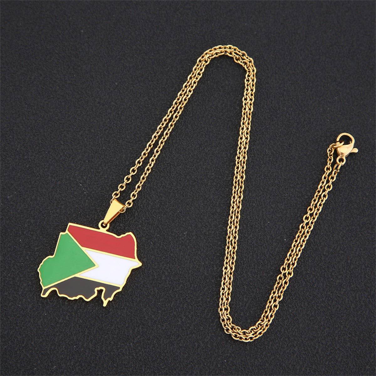 Natural Style Geometric Pendant Necklace for Unisex in Stainless Steel with Titanium Steel Charm and Polished Finish