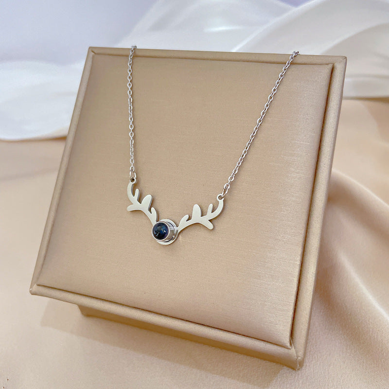 Collana Punk Minimalista Dolce Cuore Geometrico in Acciaio Inossidabile con Catena Irregolare