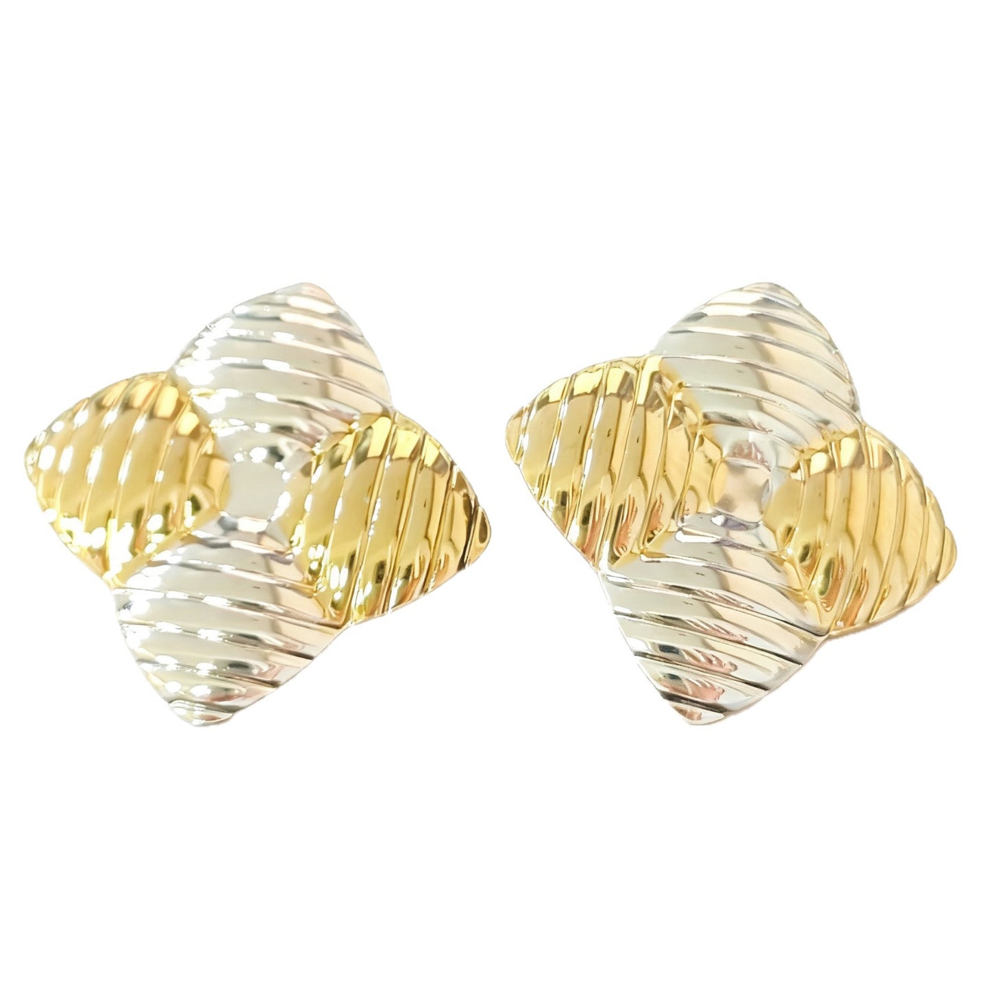 Minimalist Geometric Square Plated Stainless Steel Earrings for Women