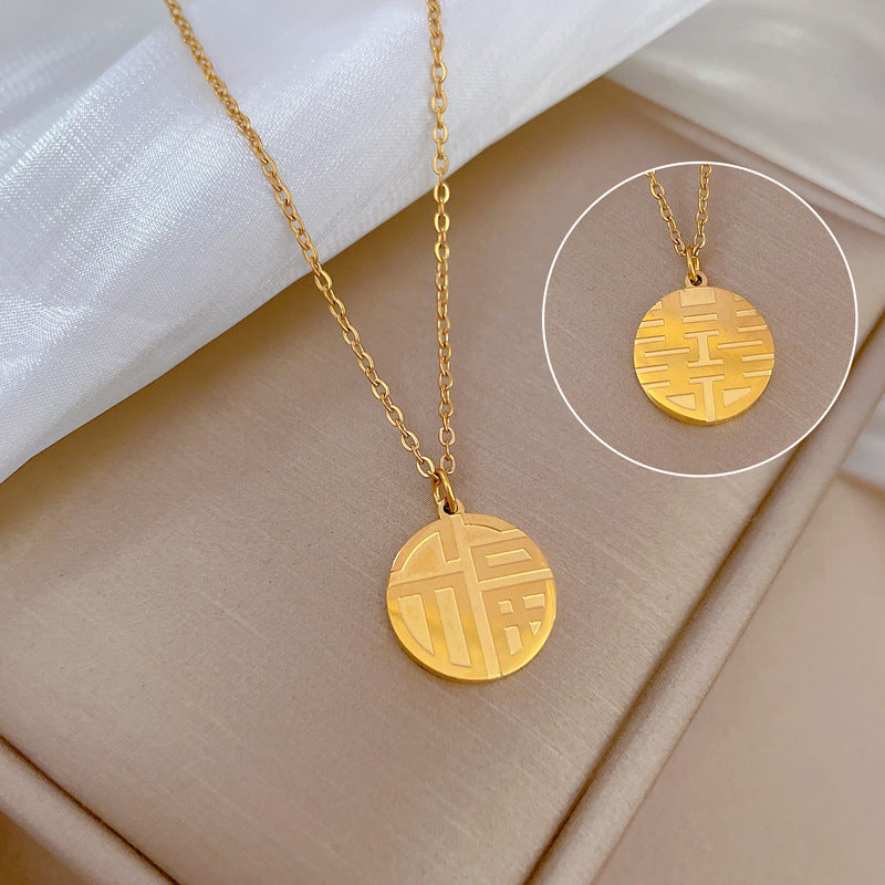 Minimalist Business Geometric Titanium Steel Plated Necklace Unisex Cable Chain