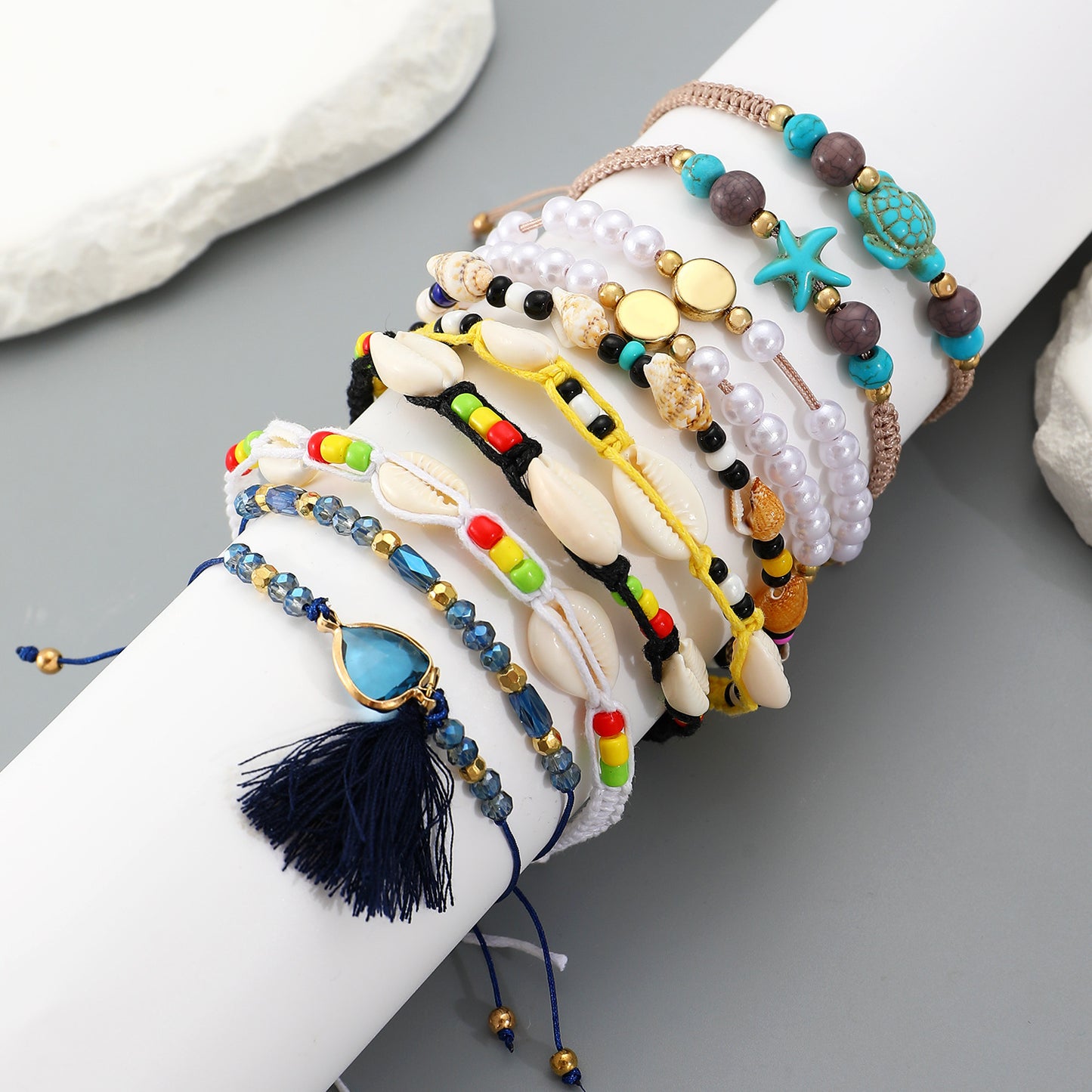 Casual Plated Animal Shape Shell Beaded Bracelet Unisex