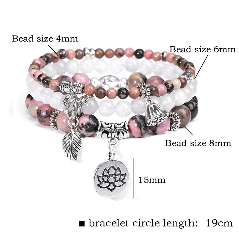 Bohemian Sweet Floral Agate Bracelet Unisex