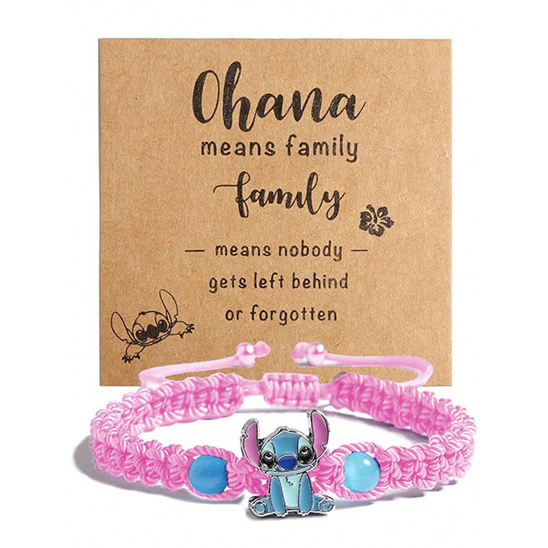 Bracciale Artigianale per Bambini con Ciondolo a Stella in Lega Ispirato al Cartone Animato della Principessa Anna