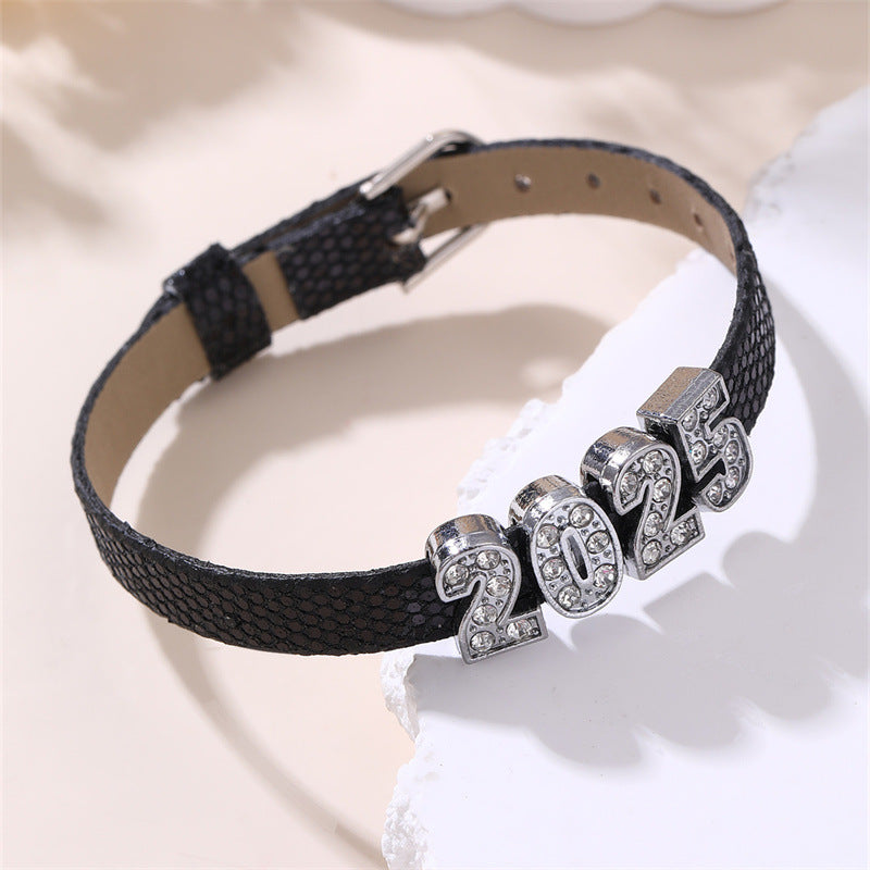 Bracciale in pelle lucido e grazioso per ragazze, stile principessa, con dettagli artigianali