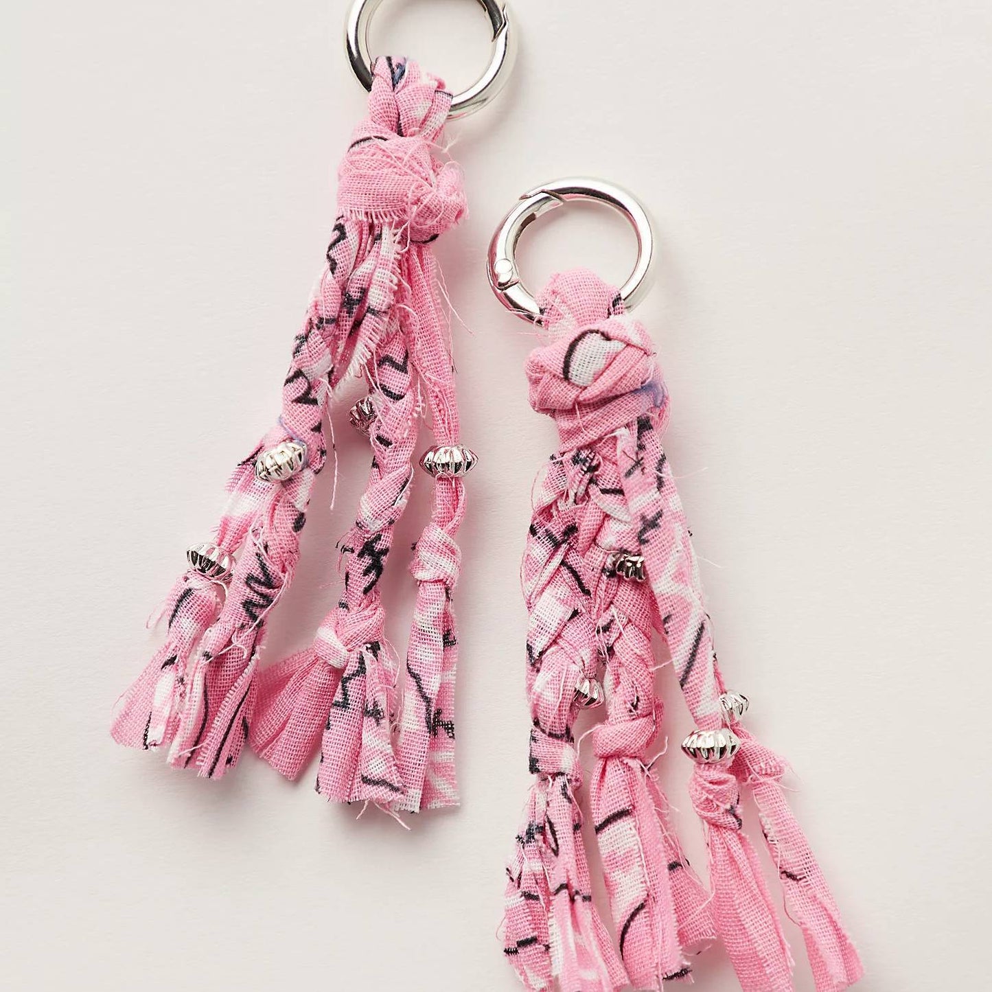 Minimalist Gradient Plated Alloy DIY Charm Bar Keychain Shoe Lace Accessory