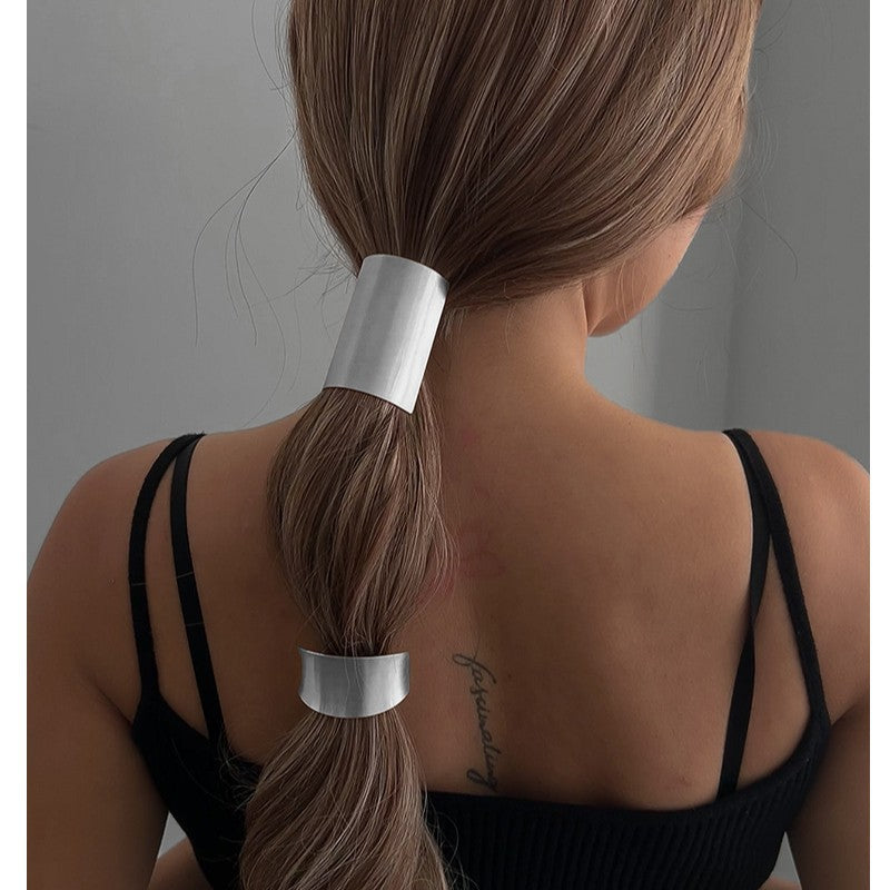 Fermaglio per Capelli Minimalista in Lega e Perle con Finitura Galvanica