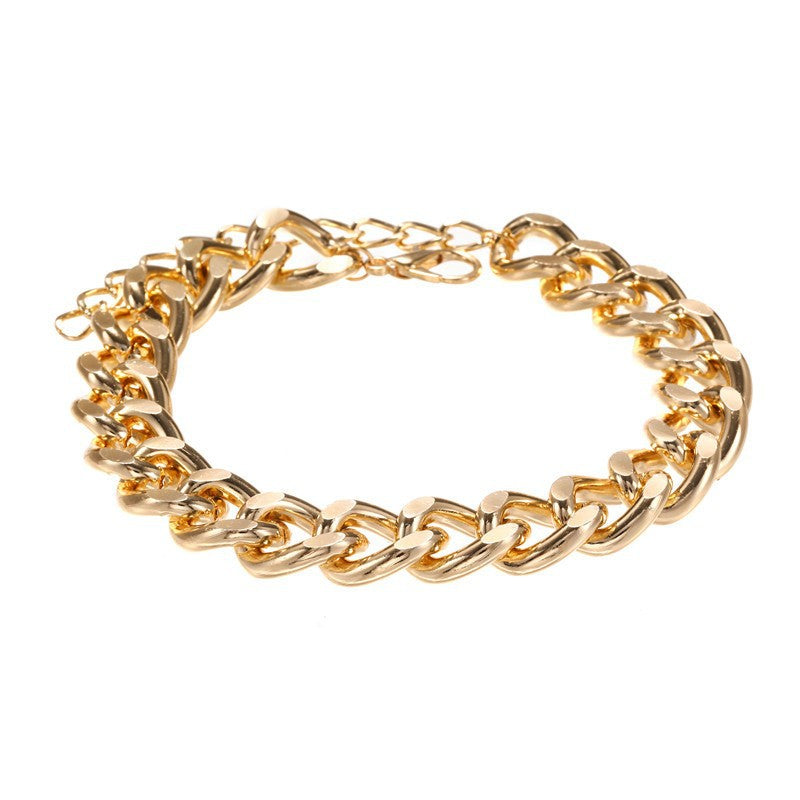 Casual Geometric Alloy Ball Chain Necklace