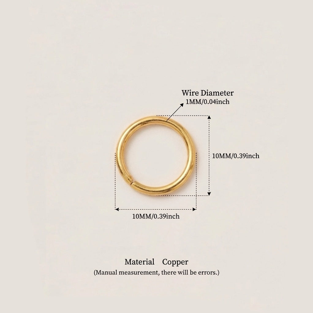 Minimalist Sweet Round Brass Rhinestone Inlay Charm Bar