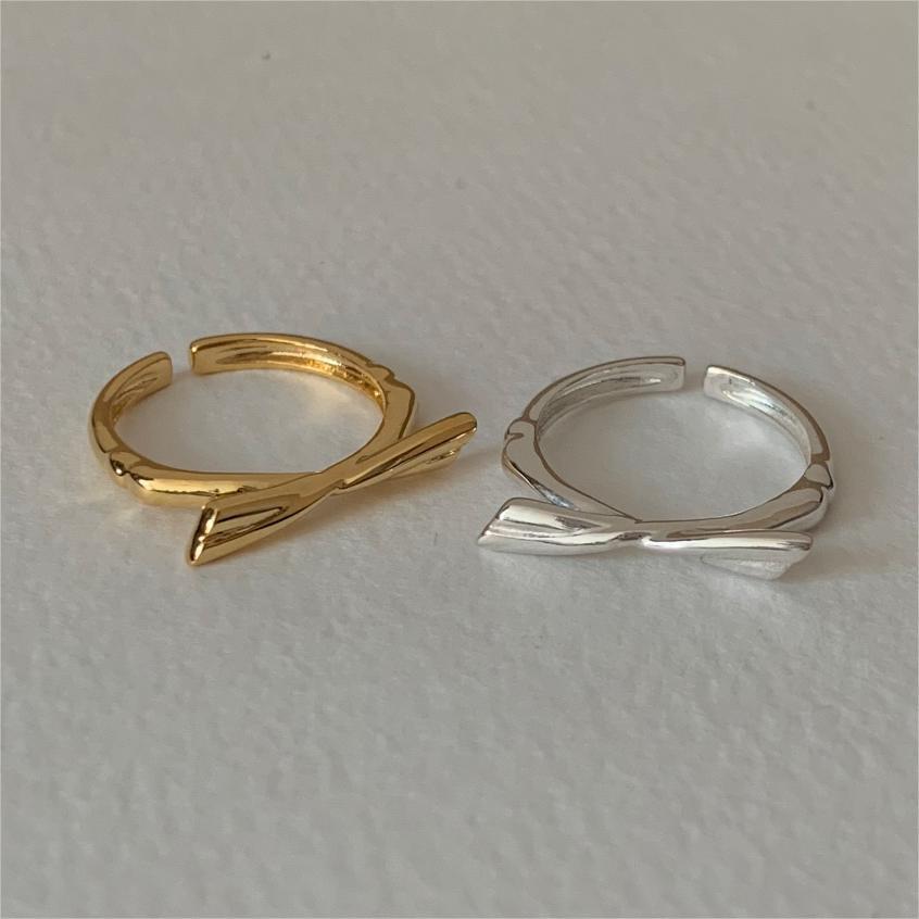 Minimalist Sweet 925 Sterling Silver Heart Geometric Open Ring for Women