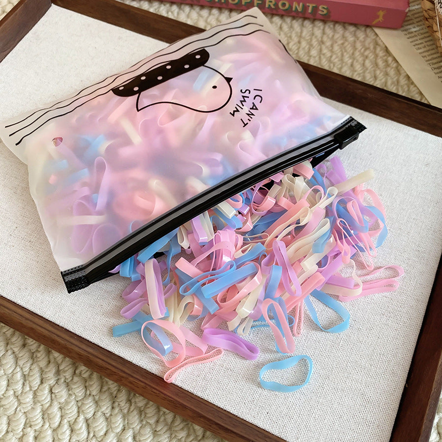 High-Elastic Polyester Hair Ties Set with Bowknot Design for Women Daily Use Gentle Durable Minimalist Hair Accessories