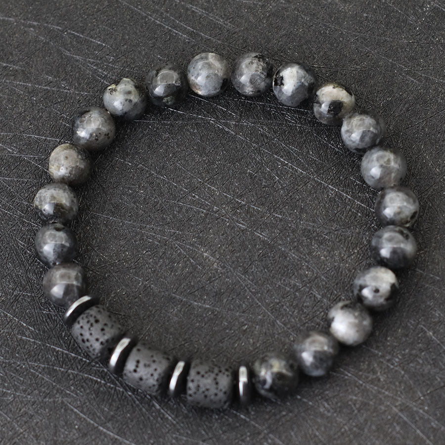 Minimalist Geometric Natural Tiger's Eye Hematite Beaded Bracelet Unisex Healing Stone Jewelry Gift for Him