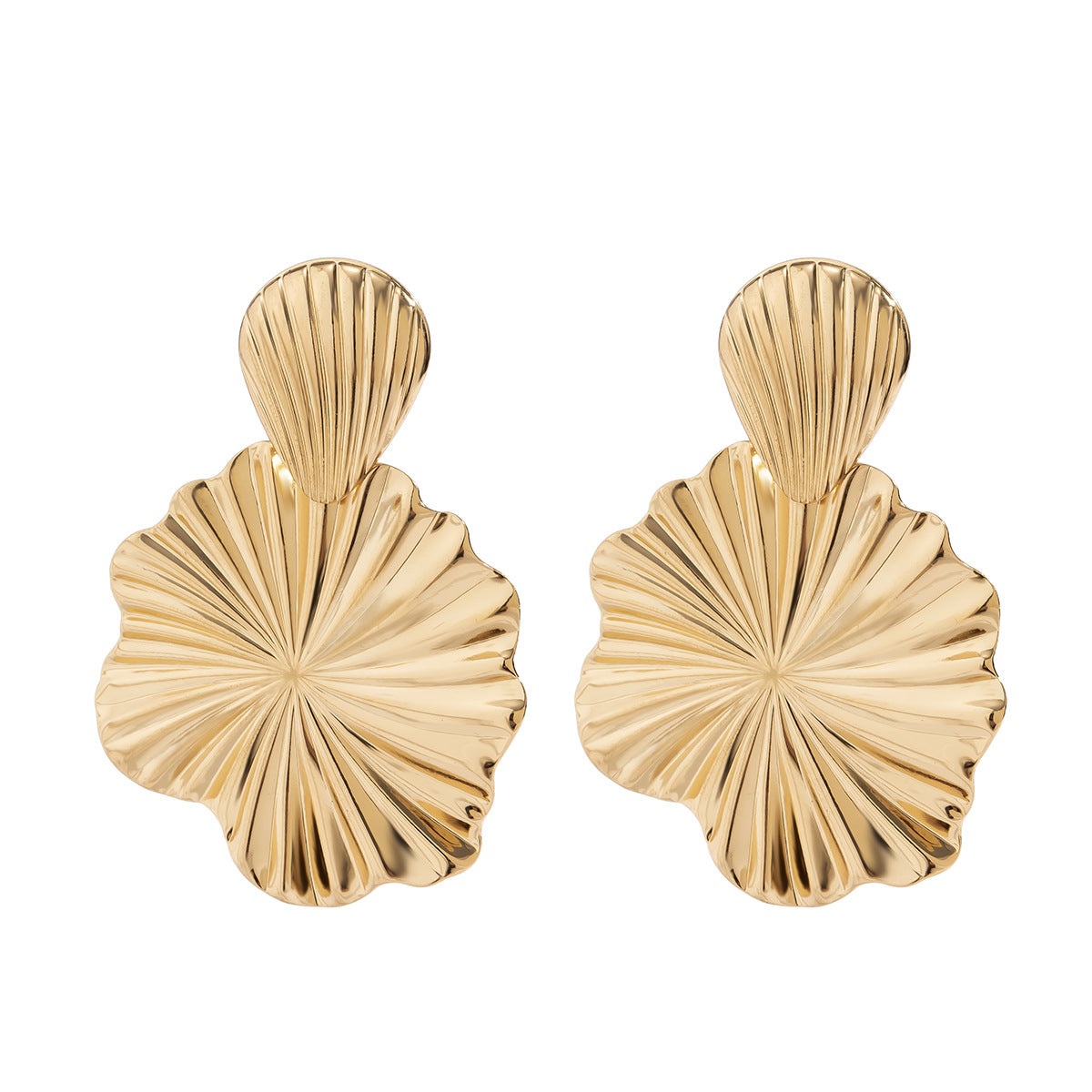 Minimalist Geometric Liquid Metal Plated Alloy Earrings