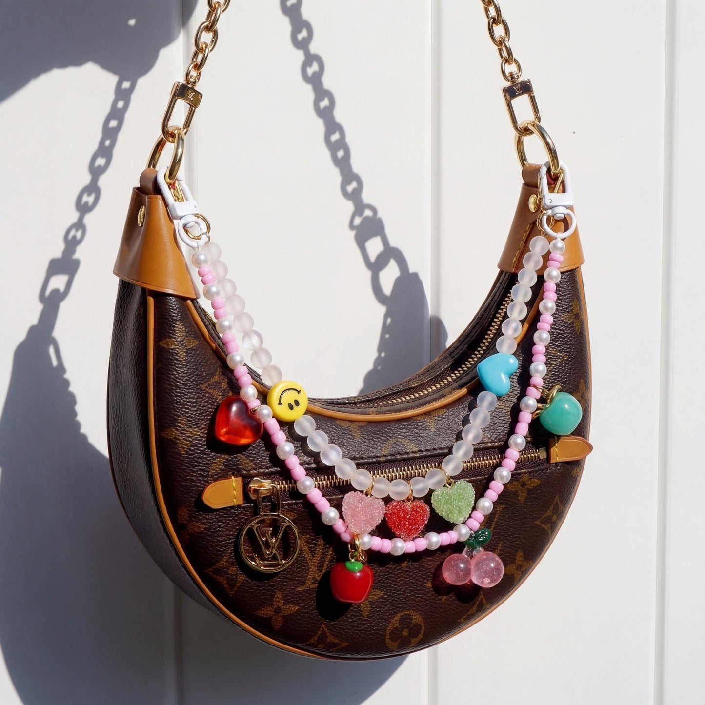 Portachiavi Borsa Carino in Acrilico con Fantasie di Cibo dei Cartoni Animati