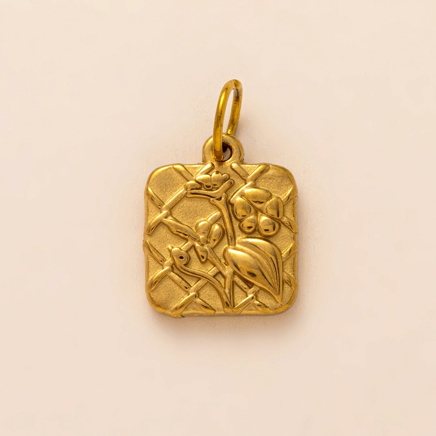 Vintage Irregular Geometric Stainless Steel PVD Gold Plated Charm Bar Pendant