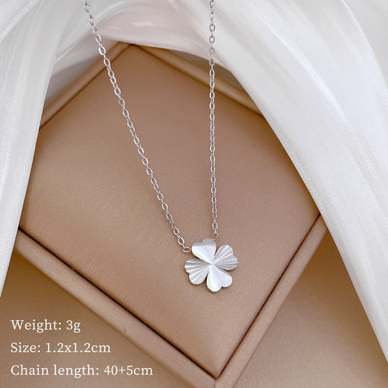 Collana con pendente geometrico minimalista in titanio e acciaio placcato unisex