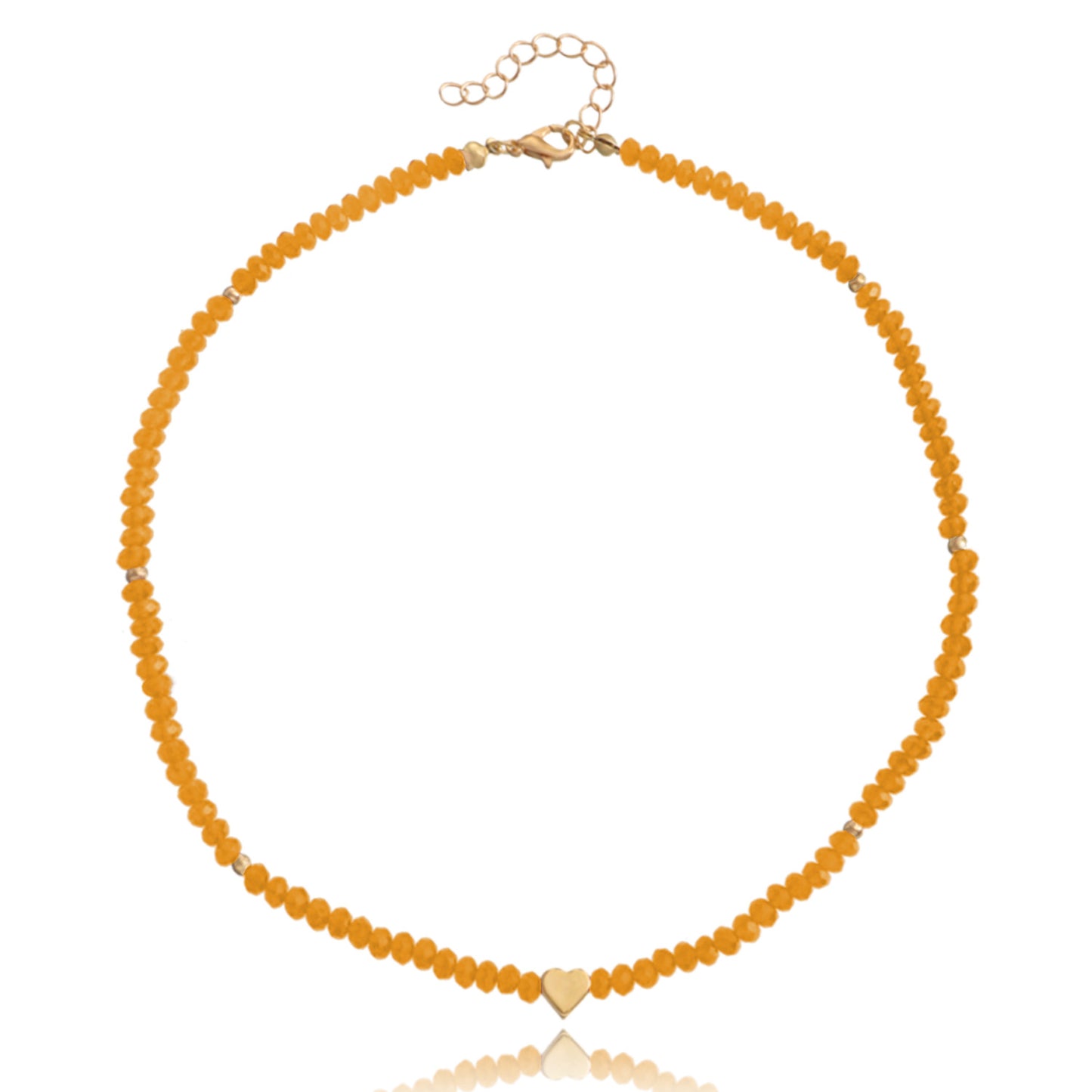 Minimalist Heart-Shaped Alloy Necklace with Rhinestone Accents for Women, Gold-Plated Clavicle Chain