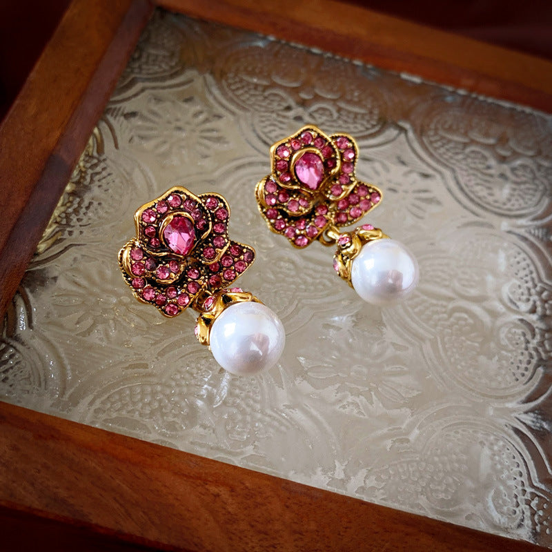 Pendientes Geométricos de Acrílico Estilo Vintage con Postes de Acero Chapado en Oro para Mujer
