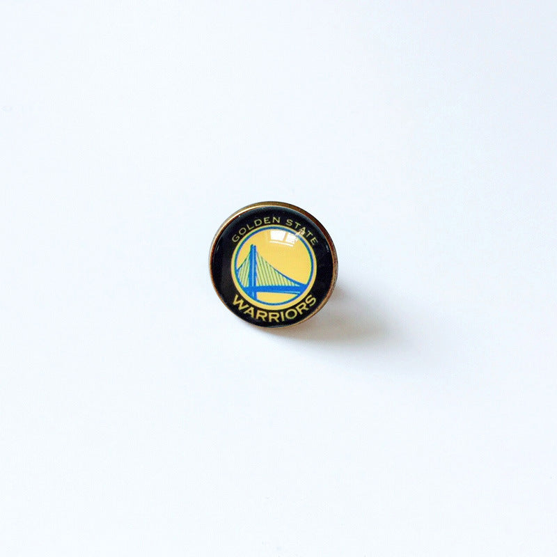 Pin de solapa metálico de equipos de baloncesto retro de la NBA - Insignia con gema vintage - Broche de Kobe Curry - Regalo para fans - Unisex