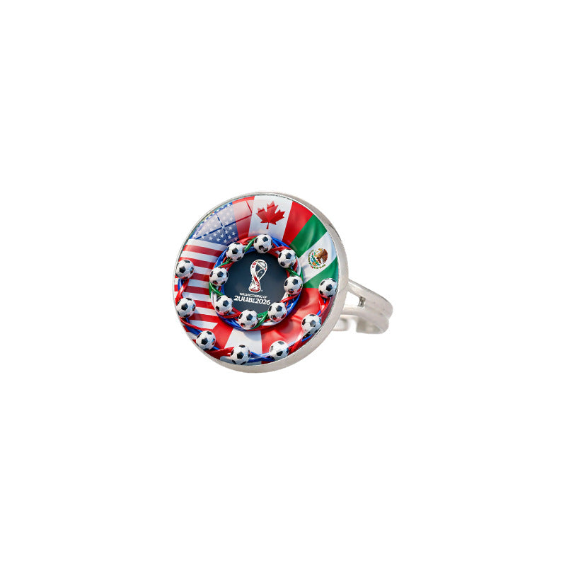 Anello sportivo geometrico in lega placcata, unisex, fascia regolabile