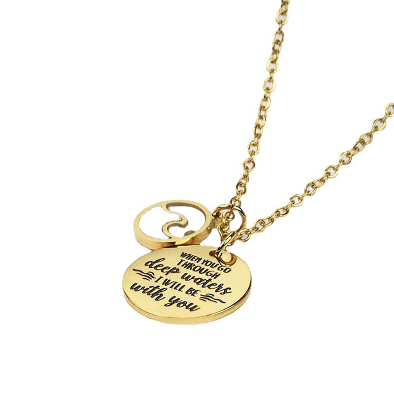 Collana con ciondolo a forma di montagna geometrica a seme di senape in acciaio inossidabile con ciondolo in acciaio al titanio e finitura galvanizzata per donne e uomini
