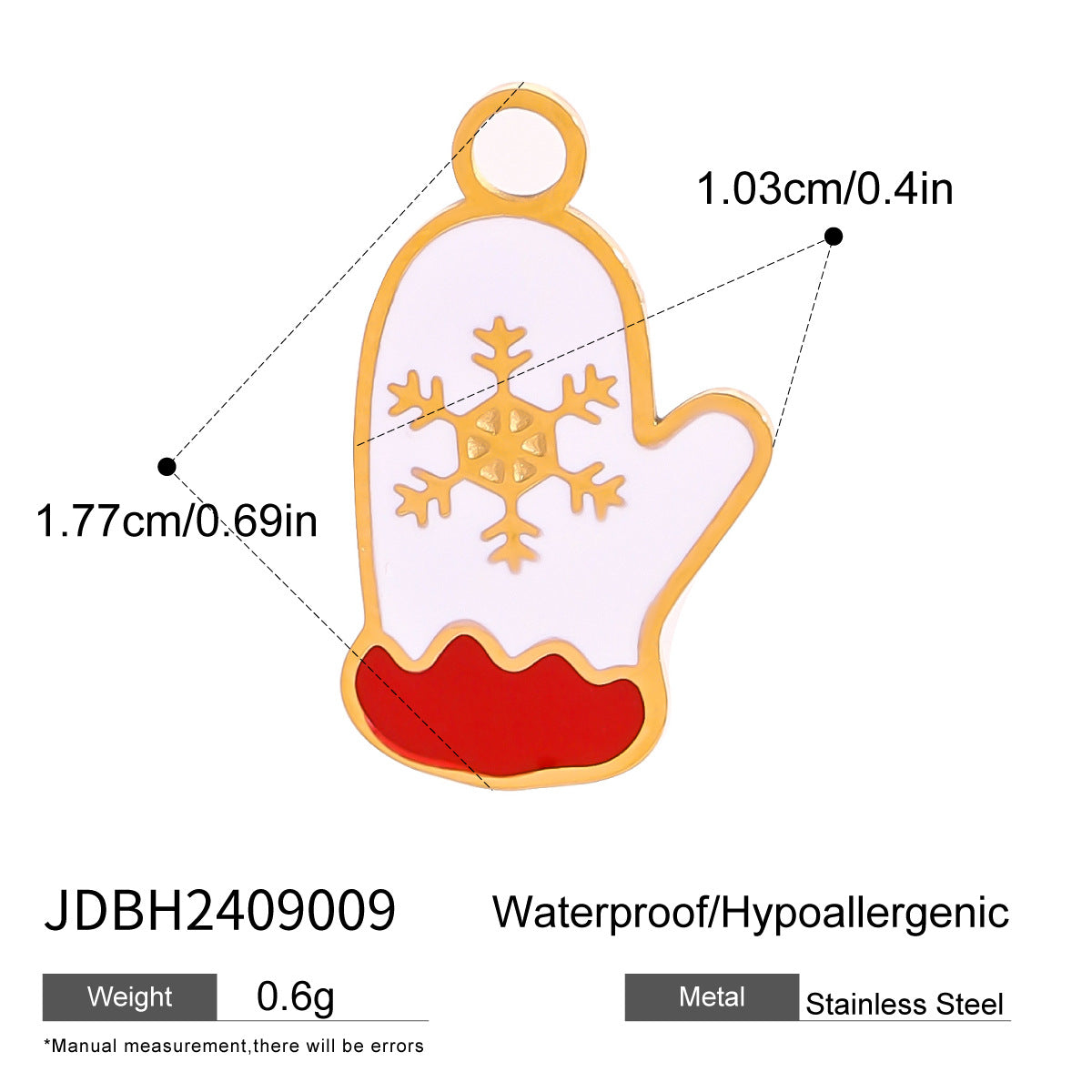 Fashionable Christmas Snowflake and Santa Bell Stainless Steel Bracelet for Women with Plated Finish