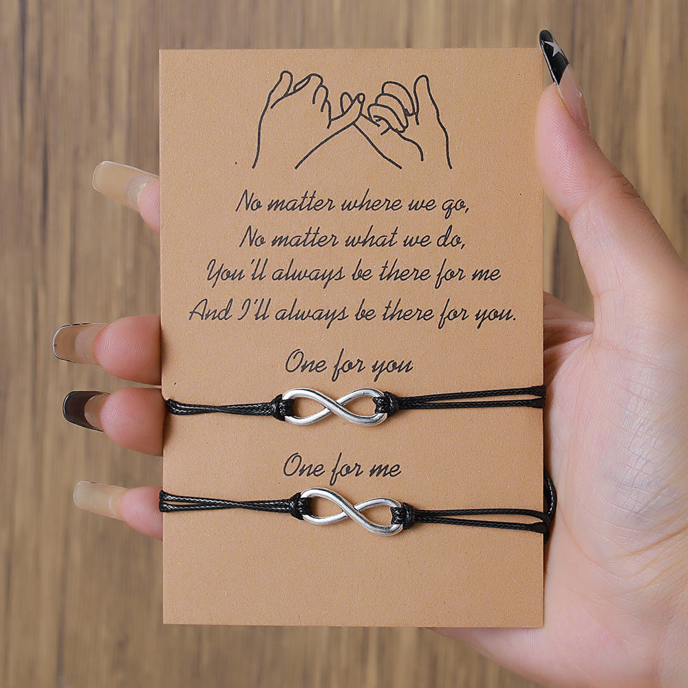 Handmade Geometric Round Alloy Bracelet for Unisex