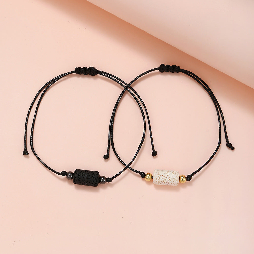 Geometric Handmade Stone Bracelet for Unisex