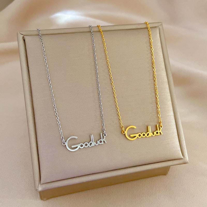 Collana Minimalista Geometrica in Acciaio Titanio Placcato Oro per Donna e Uomo, Catena Clavicola con Motivo a Zucca