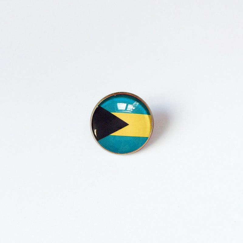Pin de Solapa de Aleación Esmaltado Personalizado con Diseño de Bandera del Mundo para Hombres y Mujeres