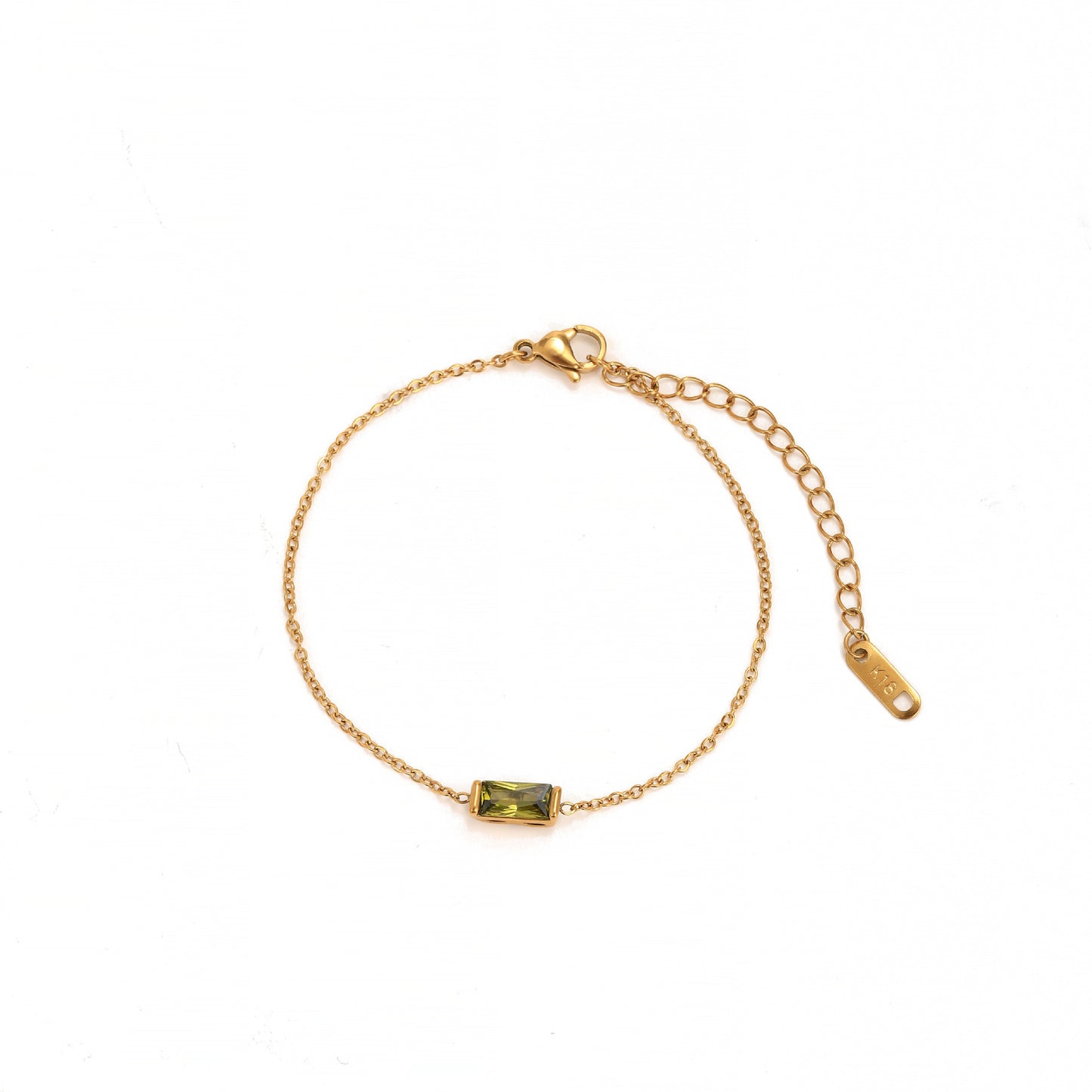 Collana Geometrica Placcata in Acciaio al Titanio con Zirconia Cubica Pietra Portafortuna Unisex