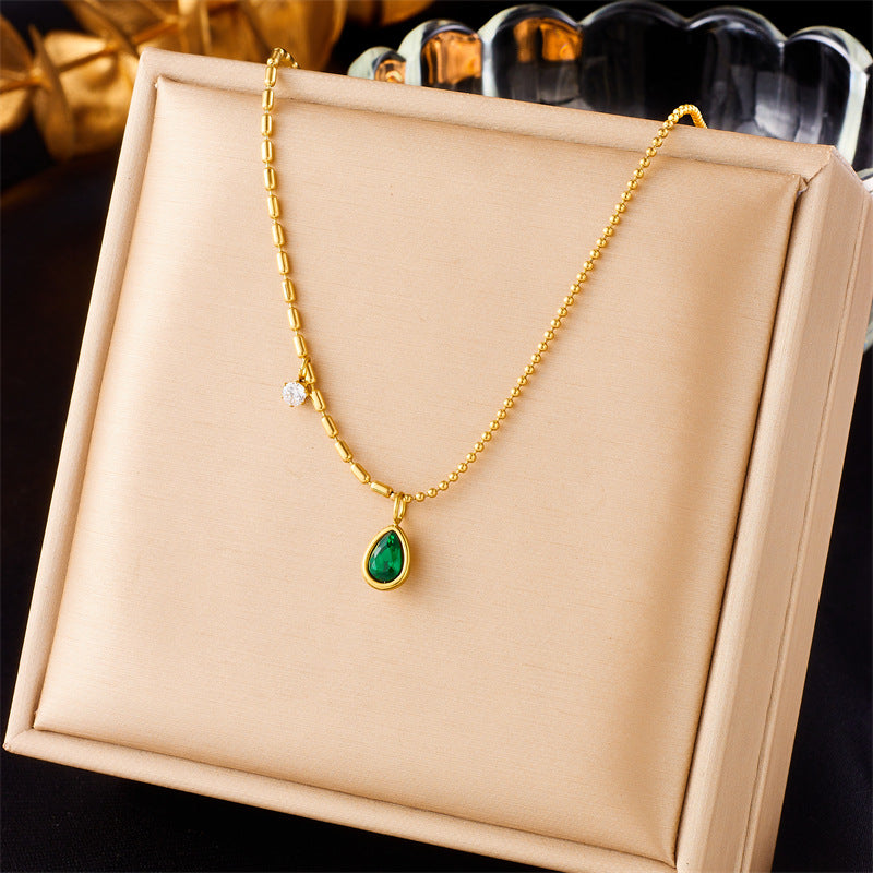 Minimalist Gold Plated Stainless Steel Layered Necklace with Heart Floral and Geometric Pendants