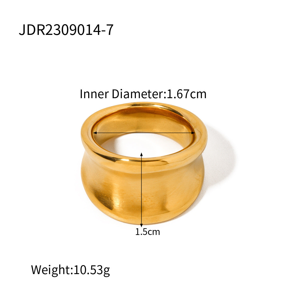 Anillo Geométrico de Acero Inoxidable con Incrustaciones de Piedra Natural Chapado para Mujer Joyería Moderna y Elegante