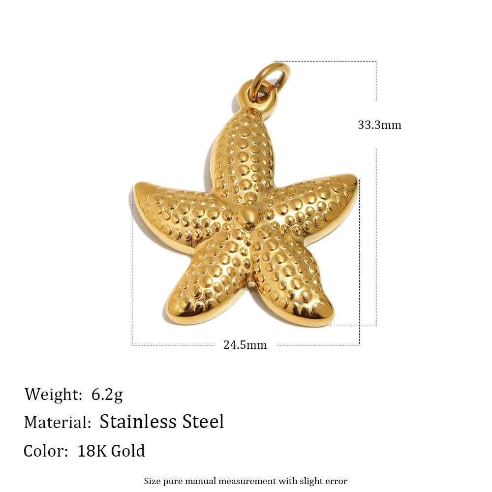 Luxury Minimalist Stainless Steel 18K Gold Plated Star Heart Geometric Locket Charm Bar