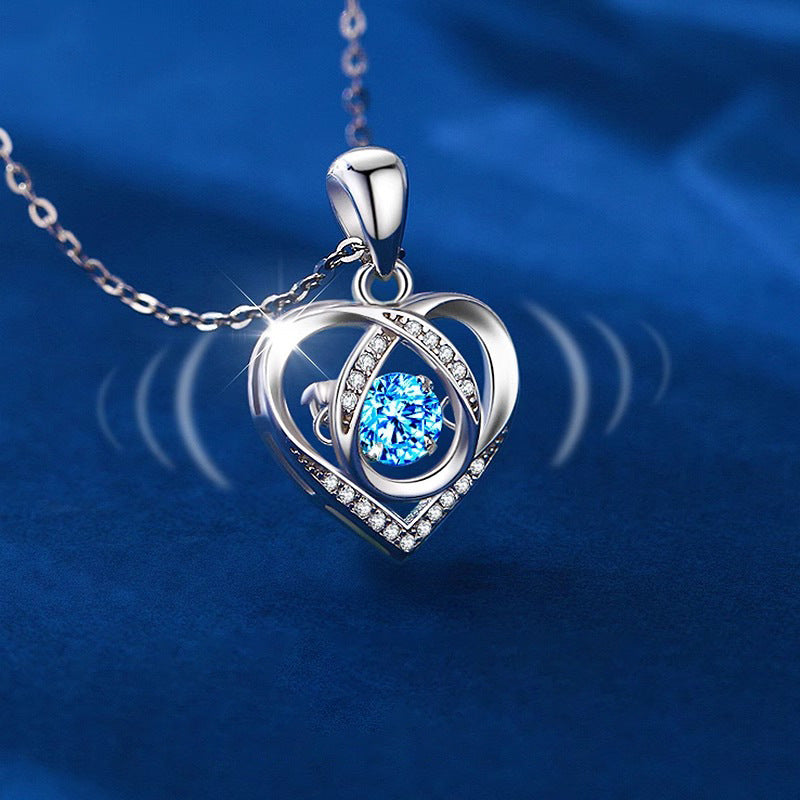 Original Design Heart-Shaped Titanium Steel Pendant Necklace with O-Chain for Unisex